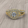 1.08ct Round Diamond Gold Bridal Set - 01US96